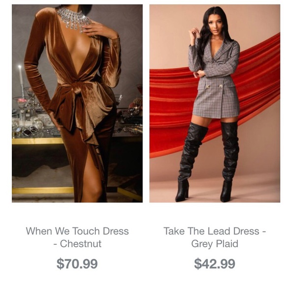 Miss Lola Chestnut / Brown Velvet Bow Maxi Dress - Picture 4 of 4